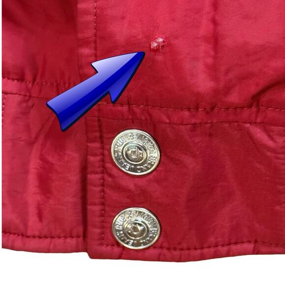 Vintage Y2K True Religion Varsity Bomber Jacket Mens Red Black Embroidered Sz L - Picture 12 of 13